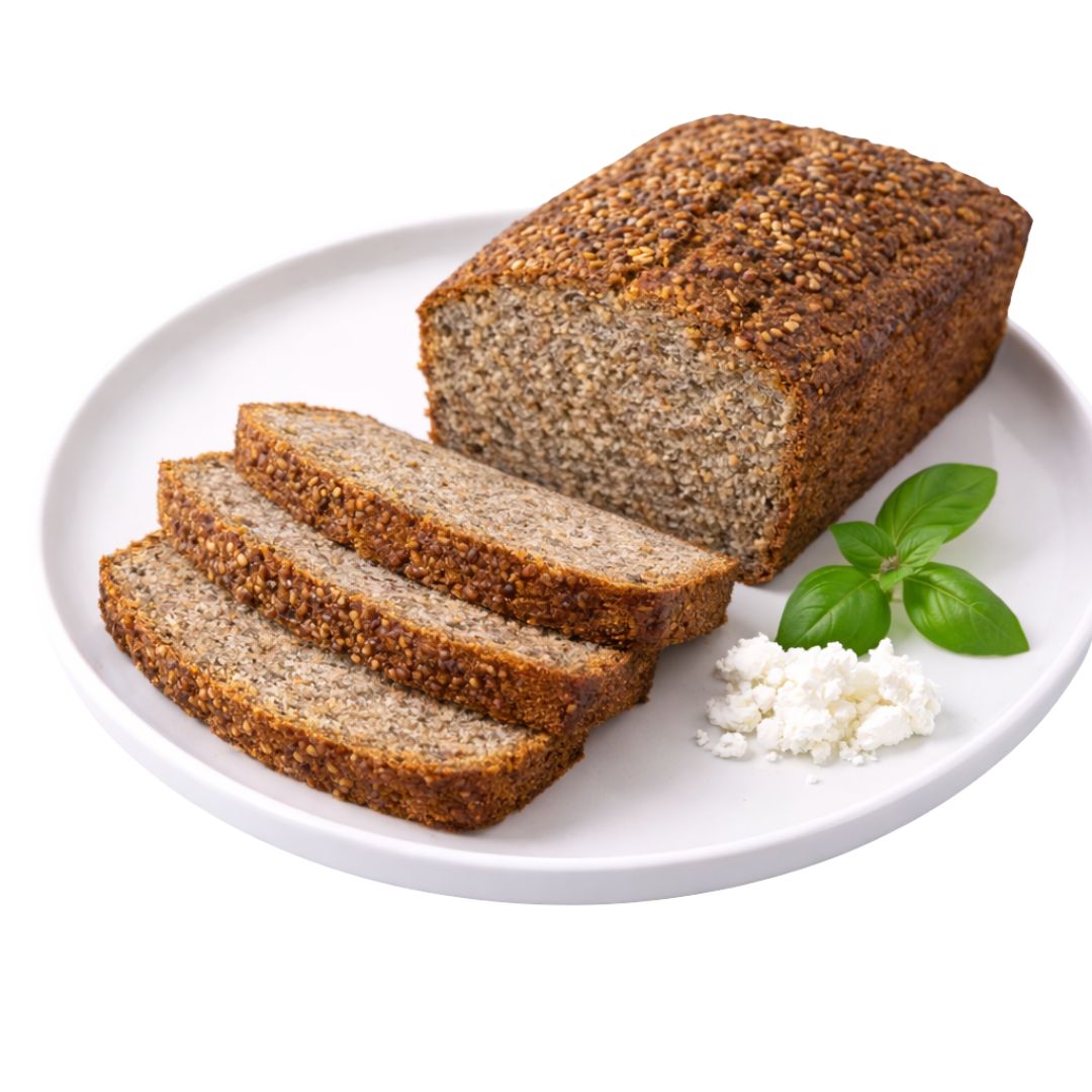 Keto cottage cheese & flaxseed bread