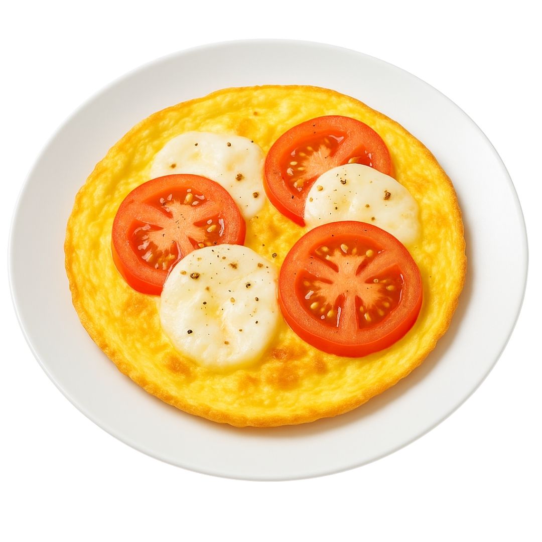 Omlet z mozzarellą i pomidorem - KuchennyDom.pl