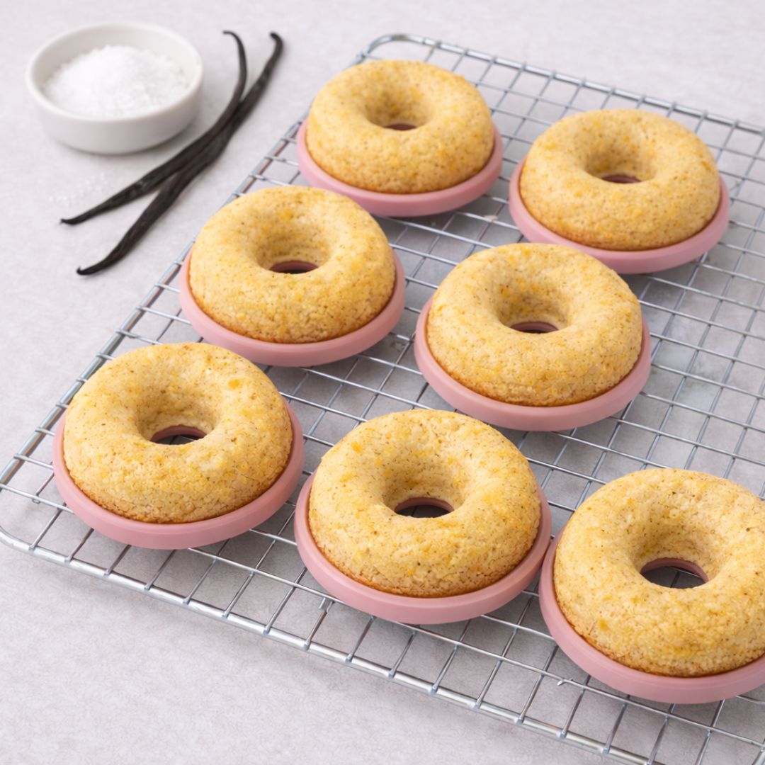 Classic keto vanilla donuts